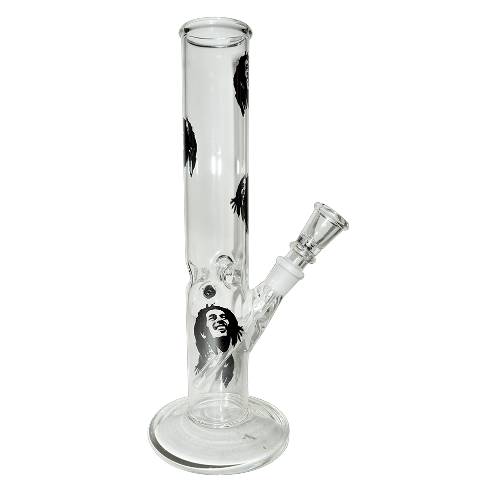 10 Inch Decal Print  Glass Ice Bong  