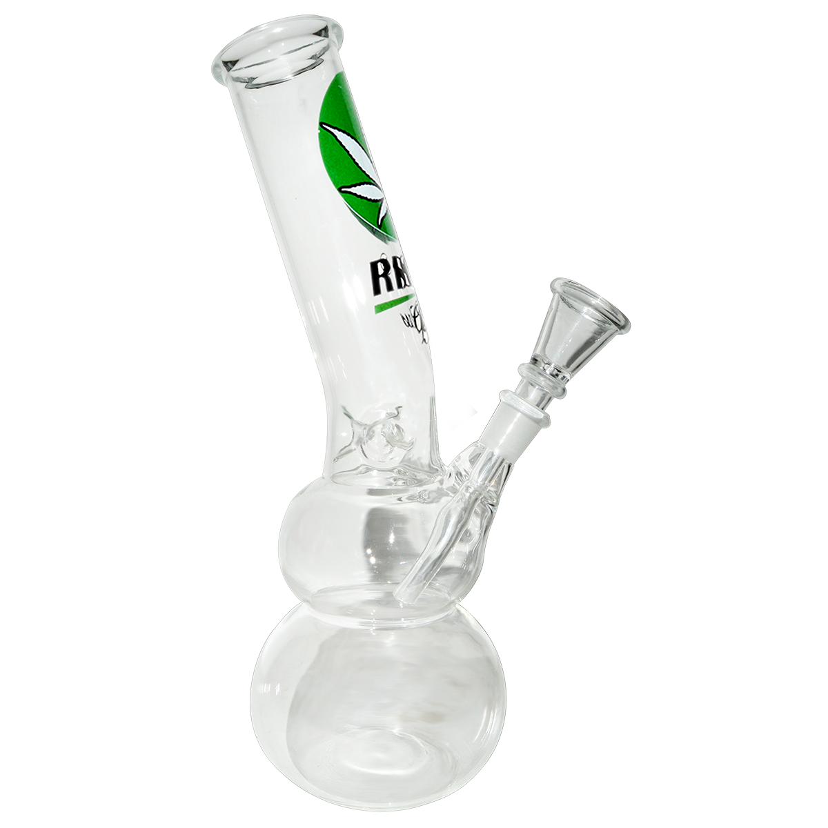 10 Inch Decal Print  Glass Ice Bong 