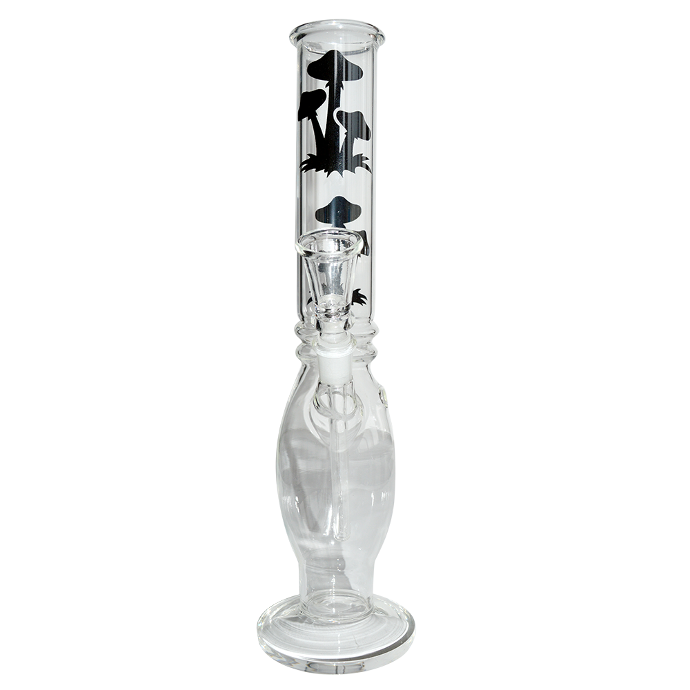 12 Inch Decal Print  Glass Ice Bong