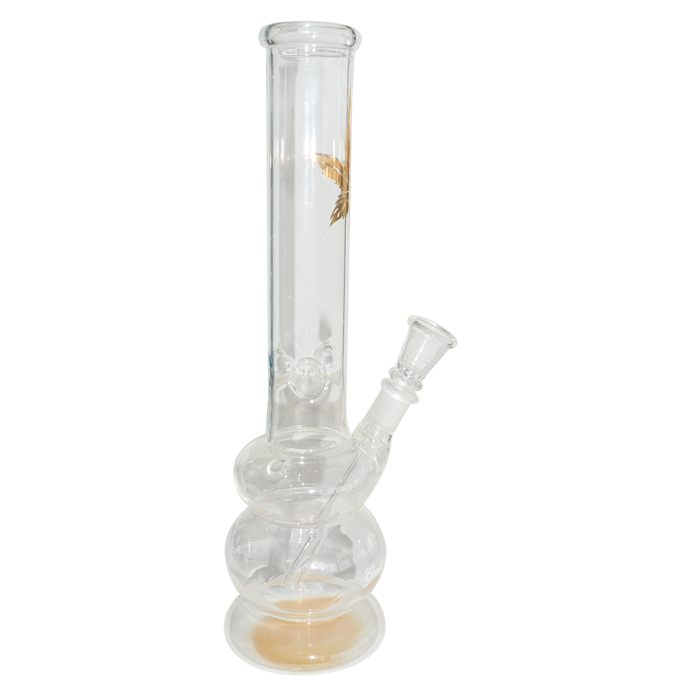 12 Inch Decal Print Glass Ice Bong 