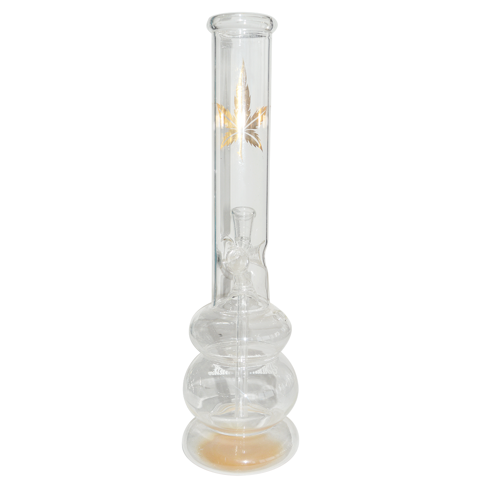 12 Inch Decal Print Glass Ice Bong 