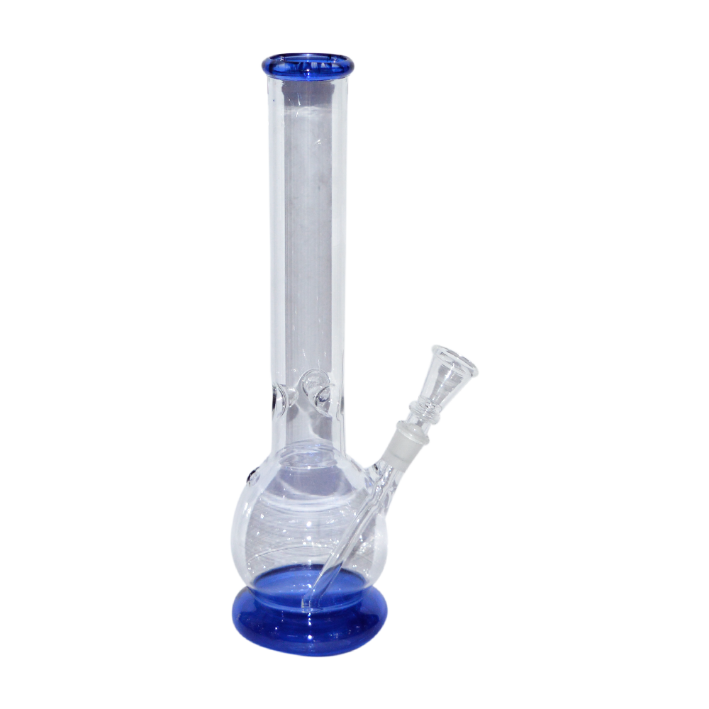 12 Inch Printed Color  Glass Ice Bong 