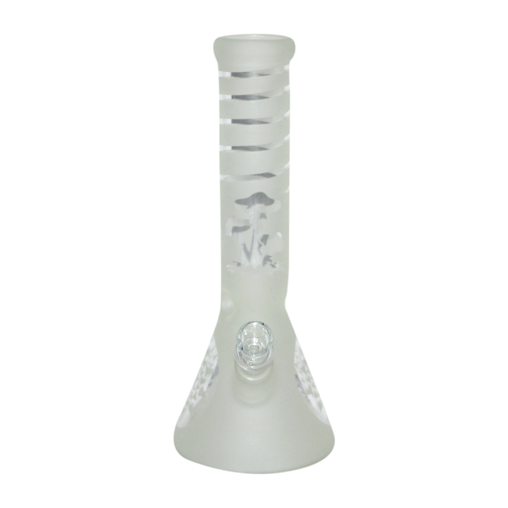 12 Inch Glow And Dark Paint  Glass Ice Bong 