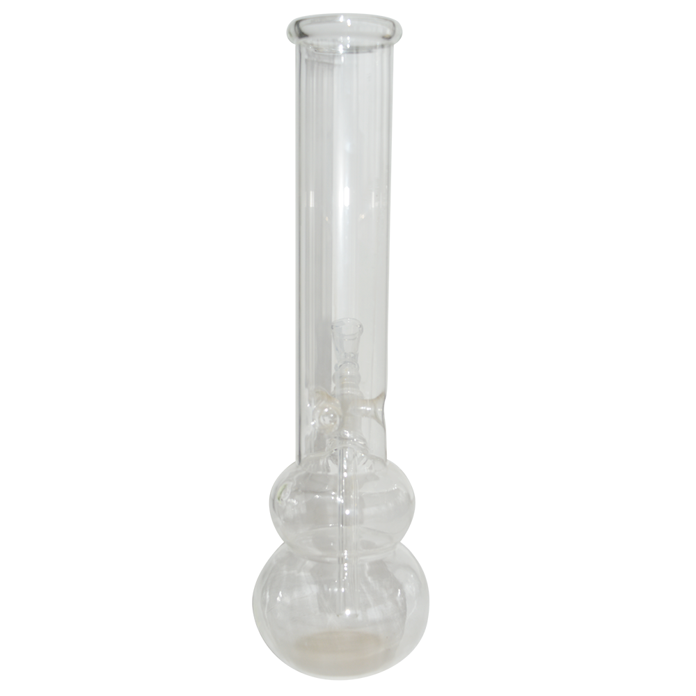 14 Inch  Double Bowl Glass Ice Bong  