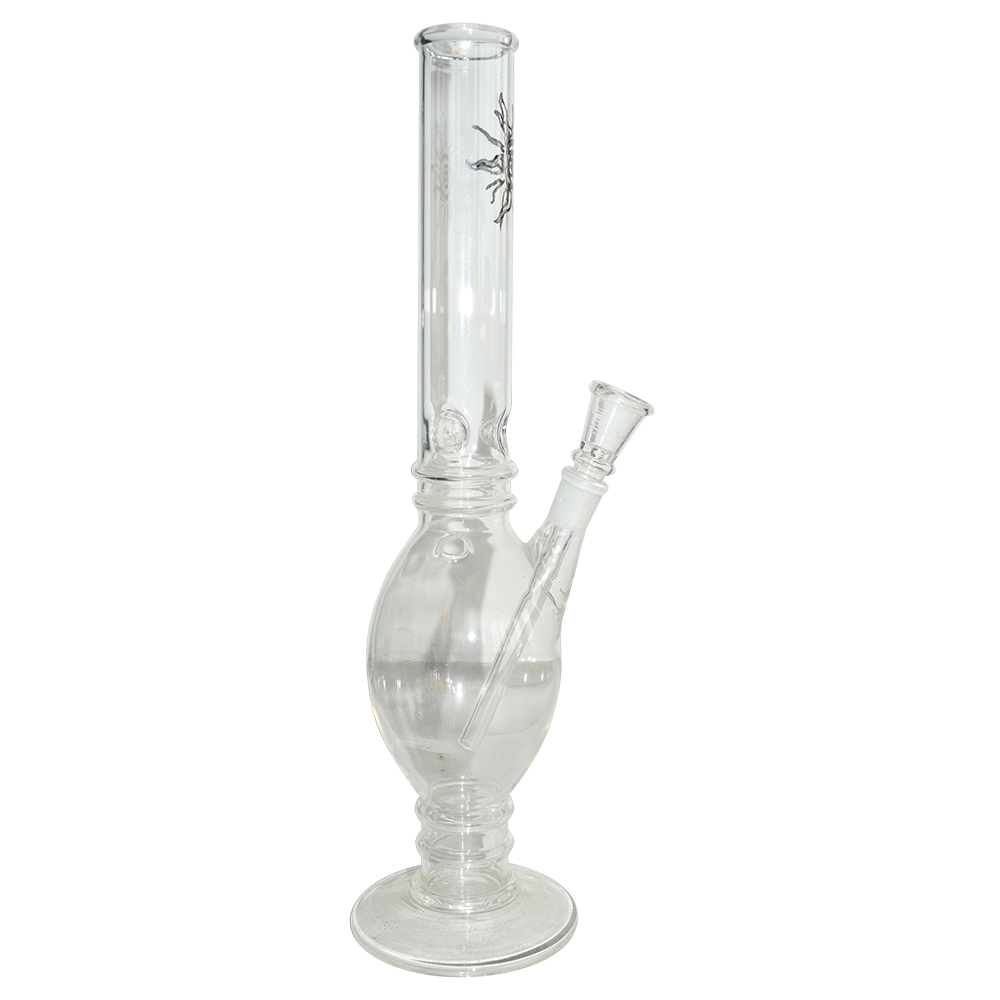 14 Inch  Decal Print Glass Ice Bong 
