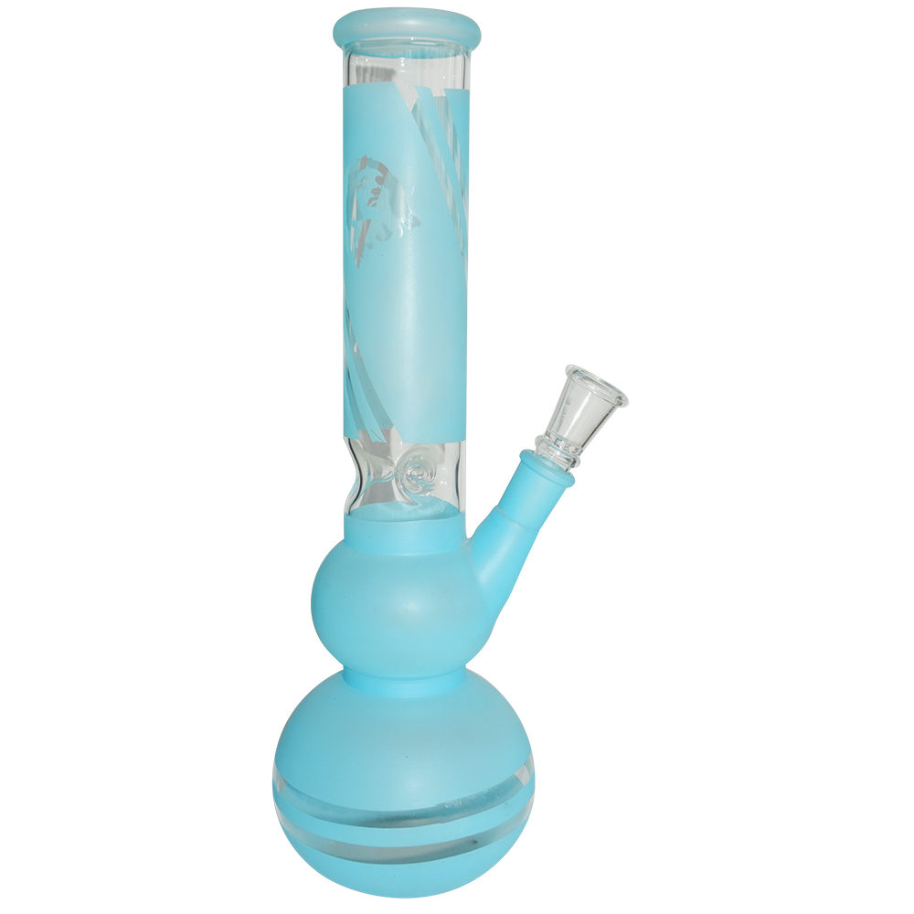 14Inch Printed Color Glass Ice Bong 