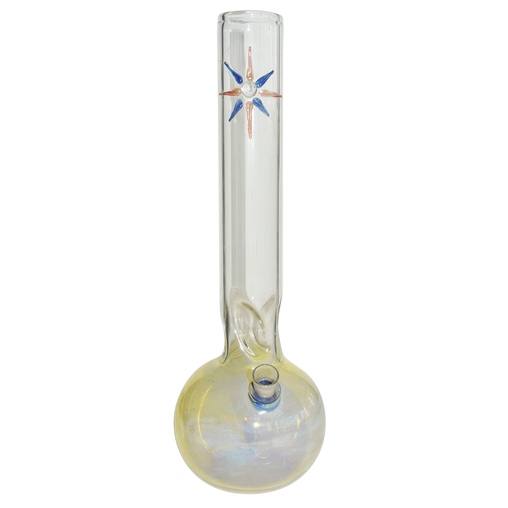 14 Inch Color Changing  Single Bowl Glass Ice Bong 