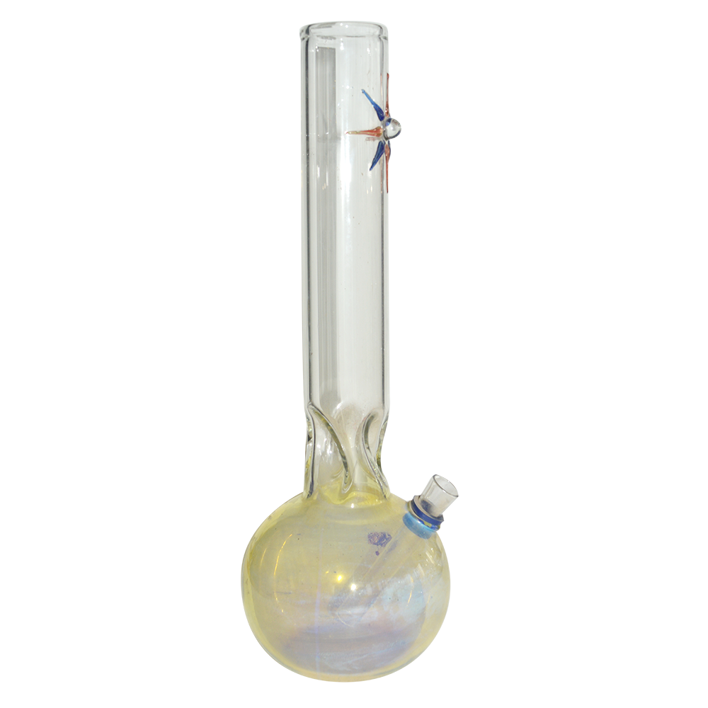 14 Inch Color Changing  Single Bowl Glass Ice Bong 