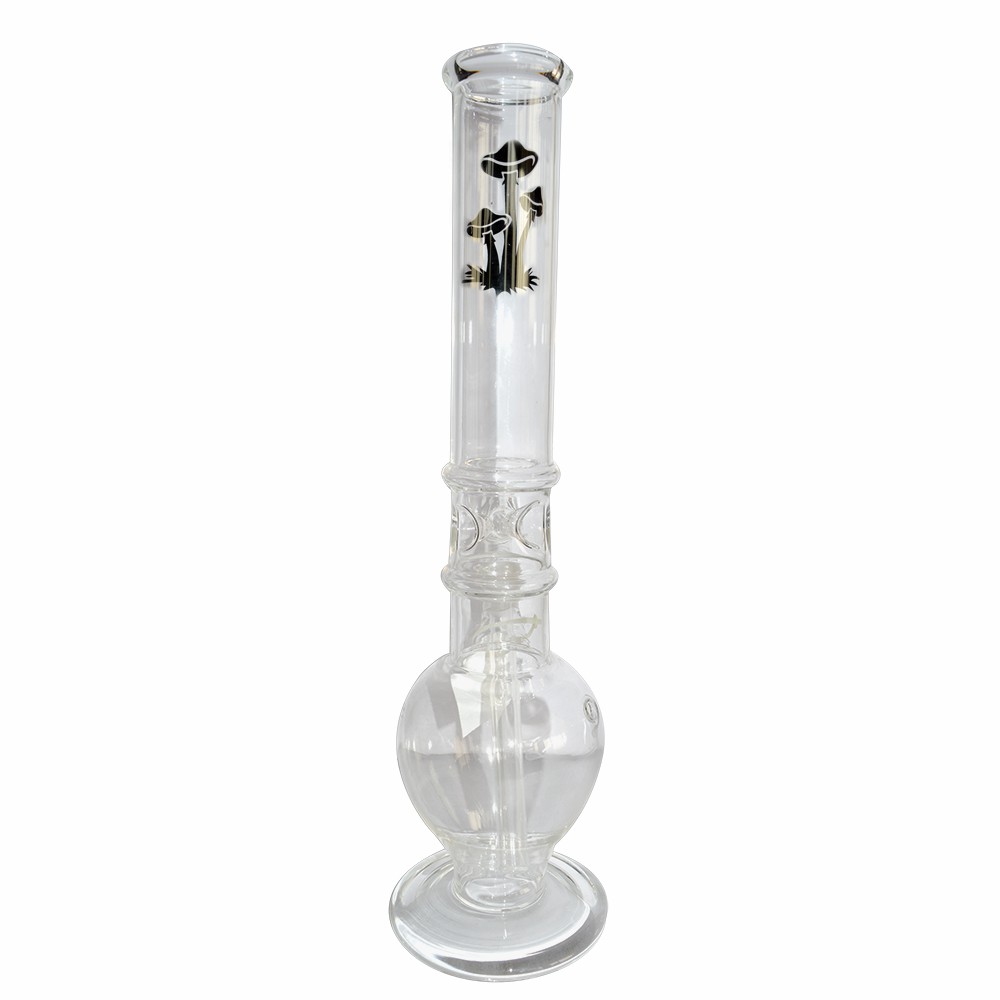 14 Inch Decal Print Single Bowl Glass Ice Bong 