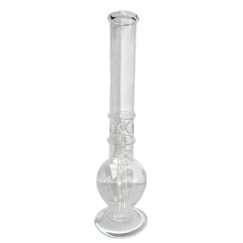 14 Inch Plain Single Bowl Glass Ice Bong 