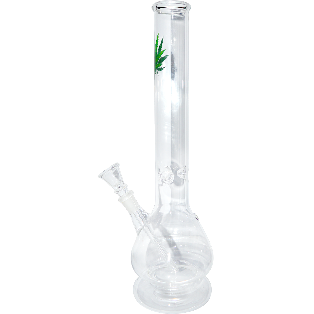 14 Inch Decal Print  Glass Ice Bong 