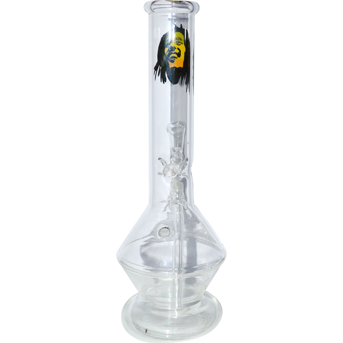 10 Inch Decal Print  Glass Ice Bong