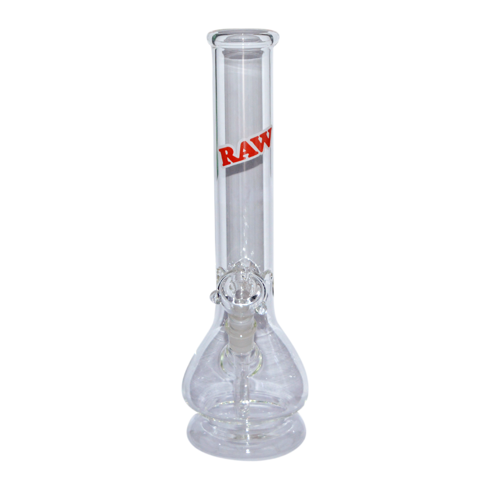 14 Inch Decal Print  Glass Ice Bong 