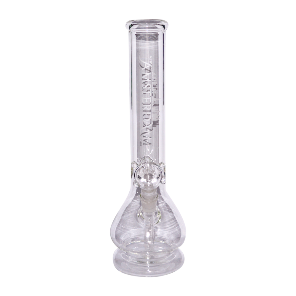 14 Inch Decal Print  Glass Ice Bong