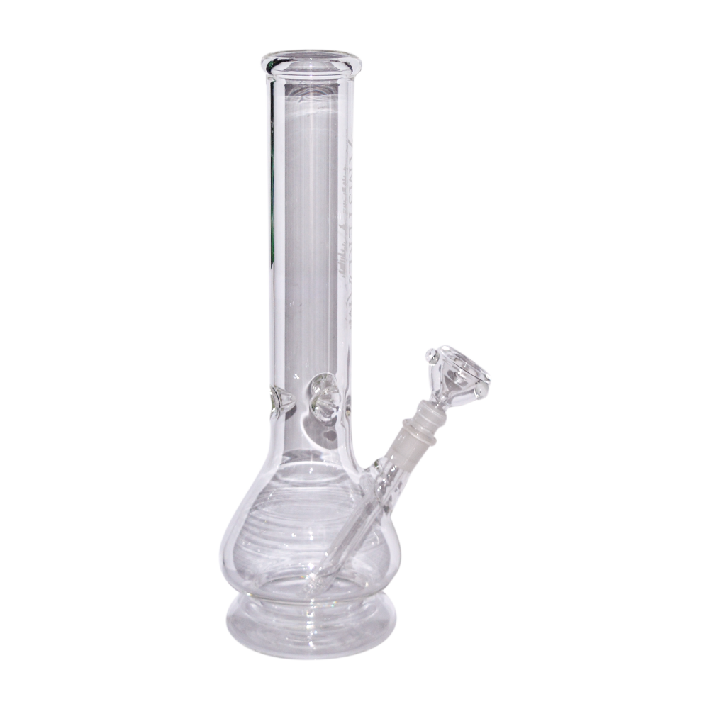 14 Inch Decal Print  Glass Ice Bong