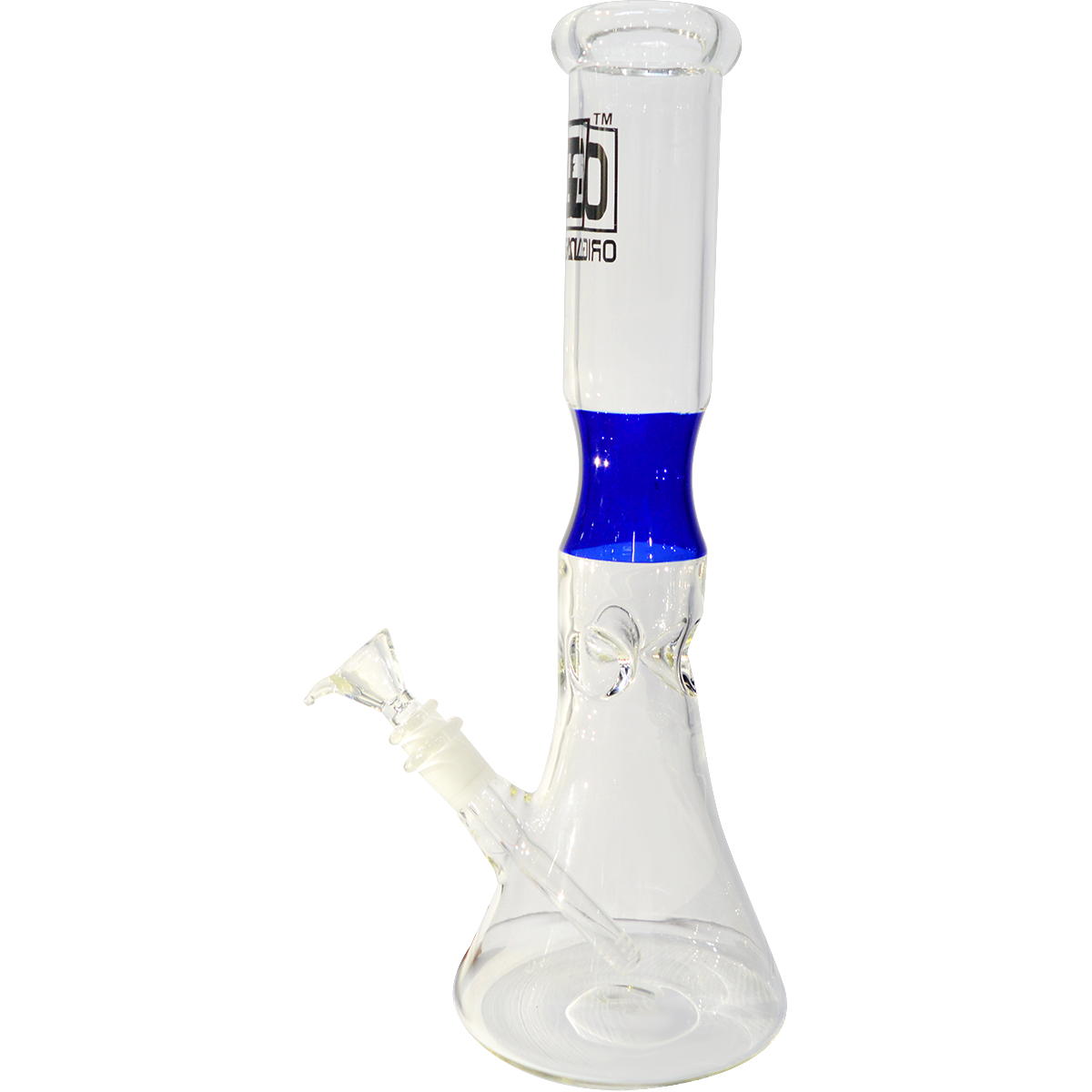  Inch 14 Decal Print Glass Ice Bong For Smoking 