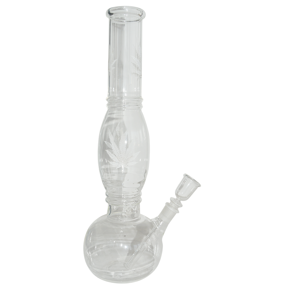 16 Inch Single Bowl Glass Ice Bong (Transparent)