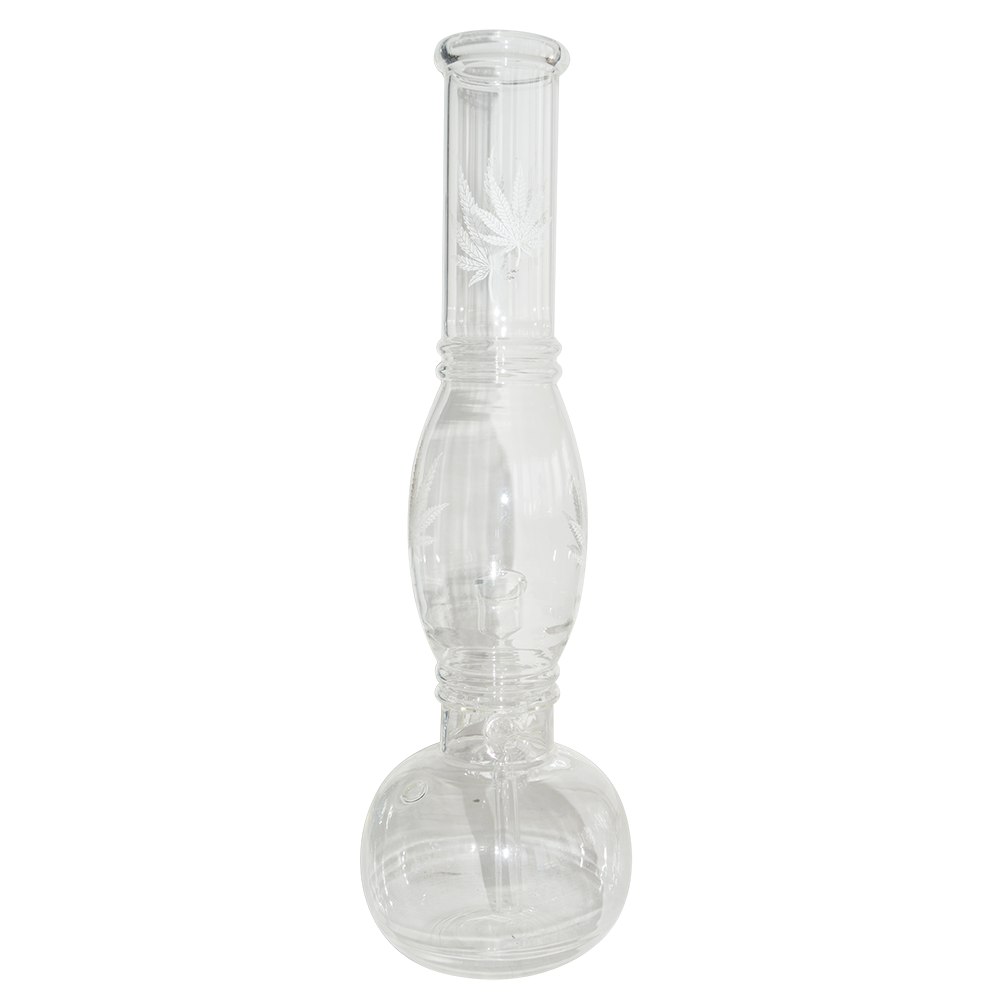 16 Inch Single Bowl Glass Ice Bong (Transparent)