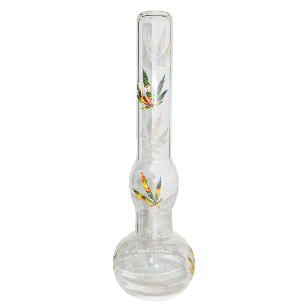 16 Inch Single Bowl Glass Ice Bong With Sticker 