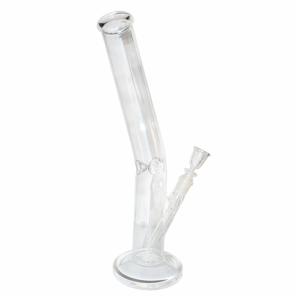 Plain Smoke Glass Ice Bong 