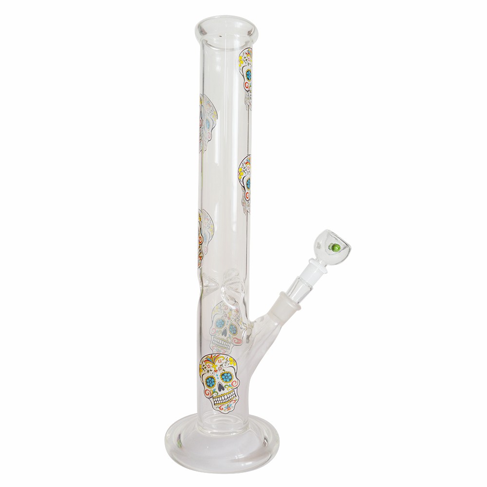 16inch Glass Smoking Glass Ice Bong With Sticker 