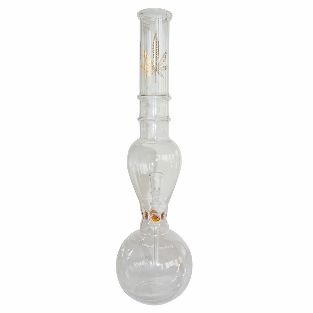 16inch Plain Glass Ice Bong With Sticker 