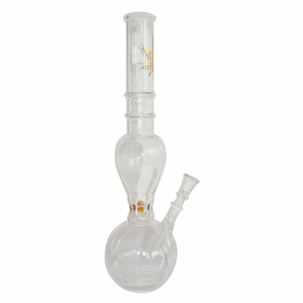 16inch Plain Glass Ice Bong With Sticker 