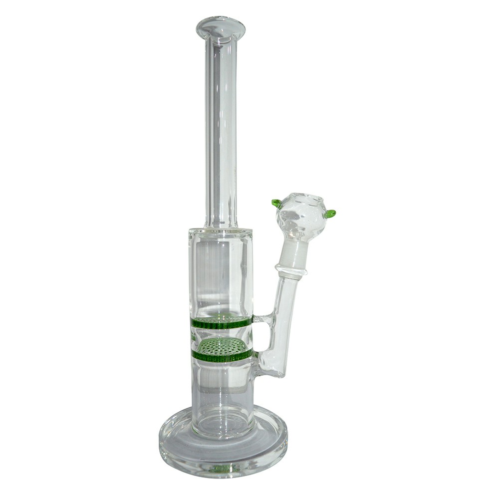 13 Inch Color Double Honey Comb Glass Oil Bong