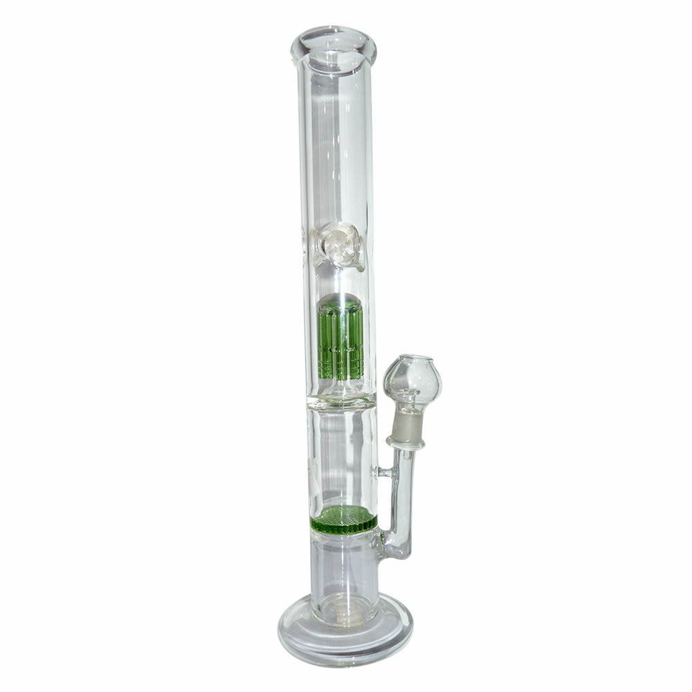 17 Inch Color Honey Comb With Chamber Glass Oil Bong