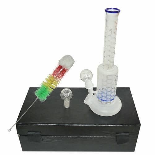 Color Honey Comb Glass Bong With Box