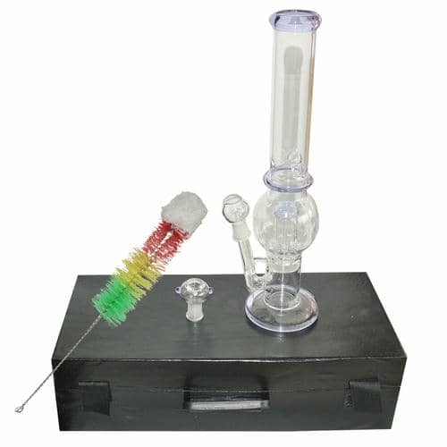 8 Leg Percolator Glass Ice Bong With Box