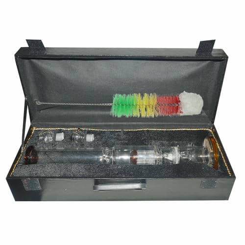 Color HoneyComb With Percolator Glass Ice Bong With Box