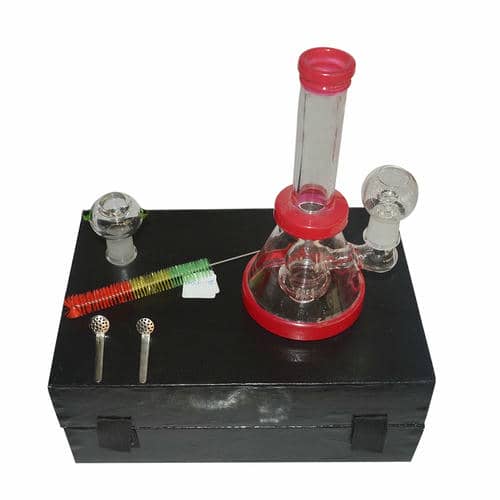 Color Single Percolator Glass Bong With Box