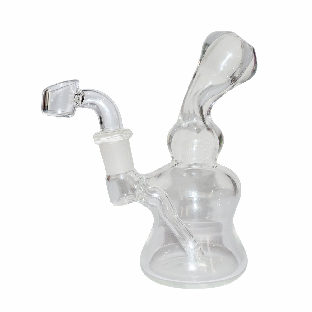 5 Inch Transparent Glass Dab Bong With Banger