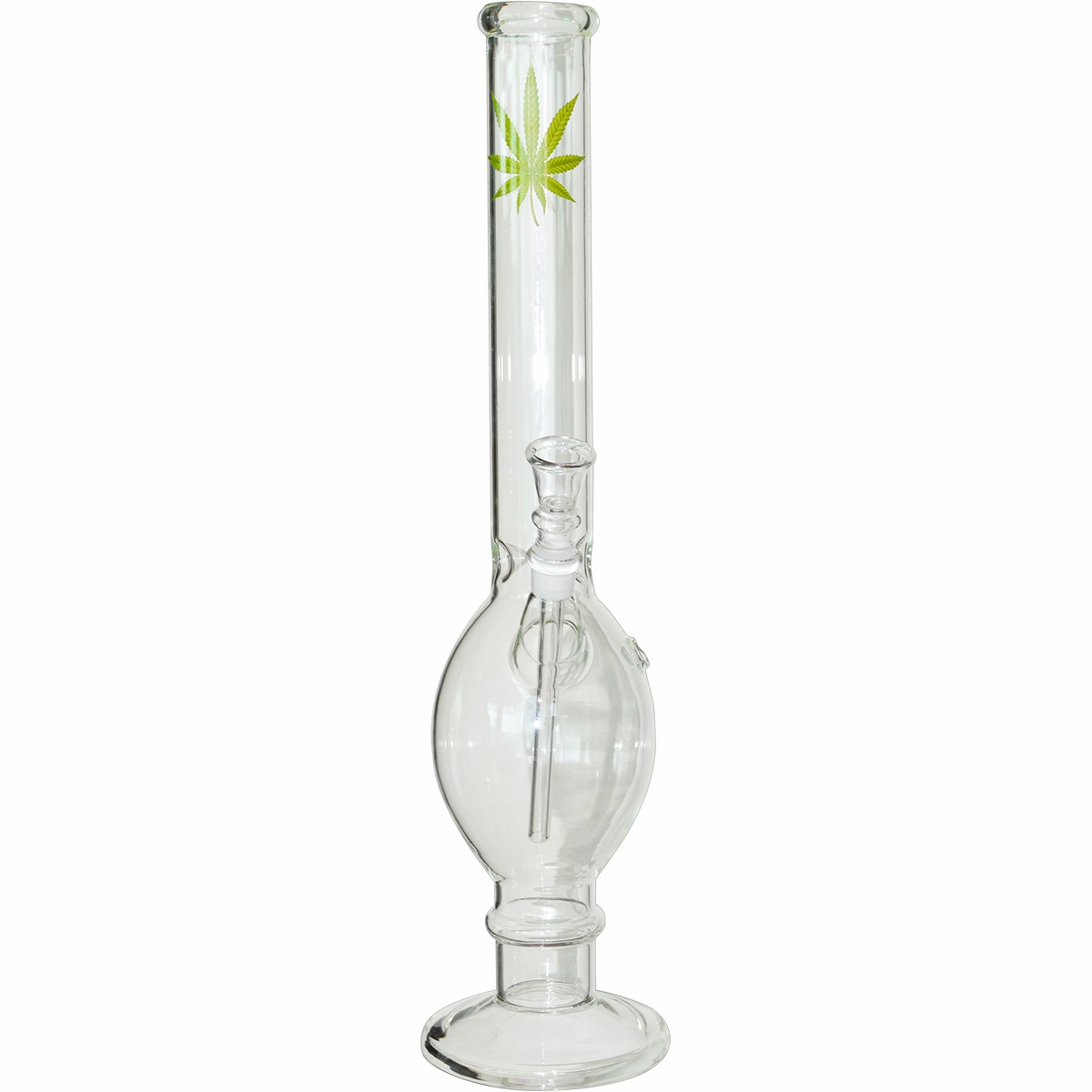 16inch Smoking Glass Ice Bong Double Bowl With Sticker