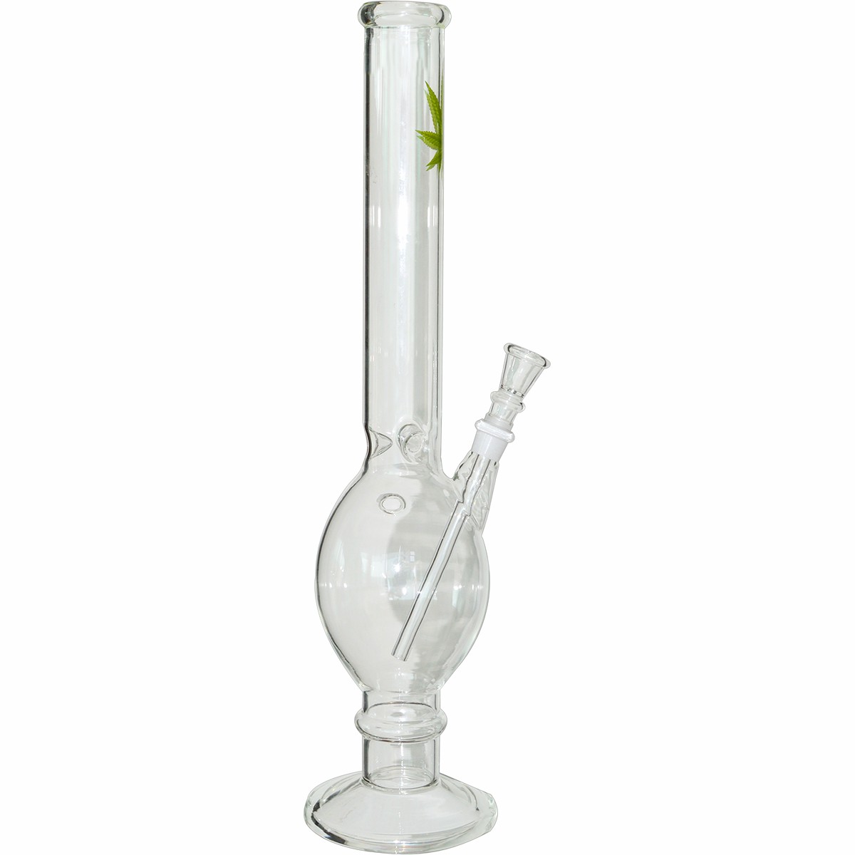 16inch Smoking Glass Ice Bong Double Bowl With Sticker