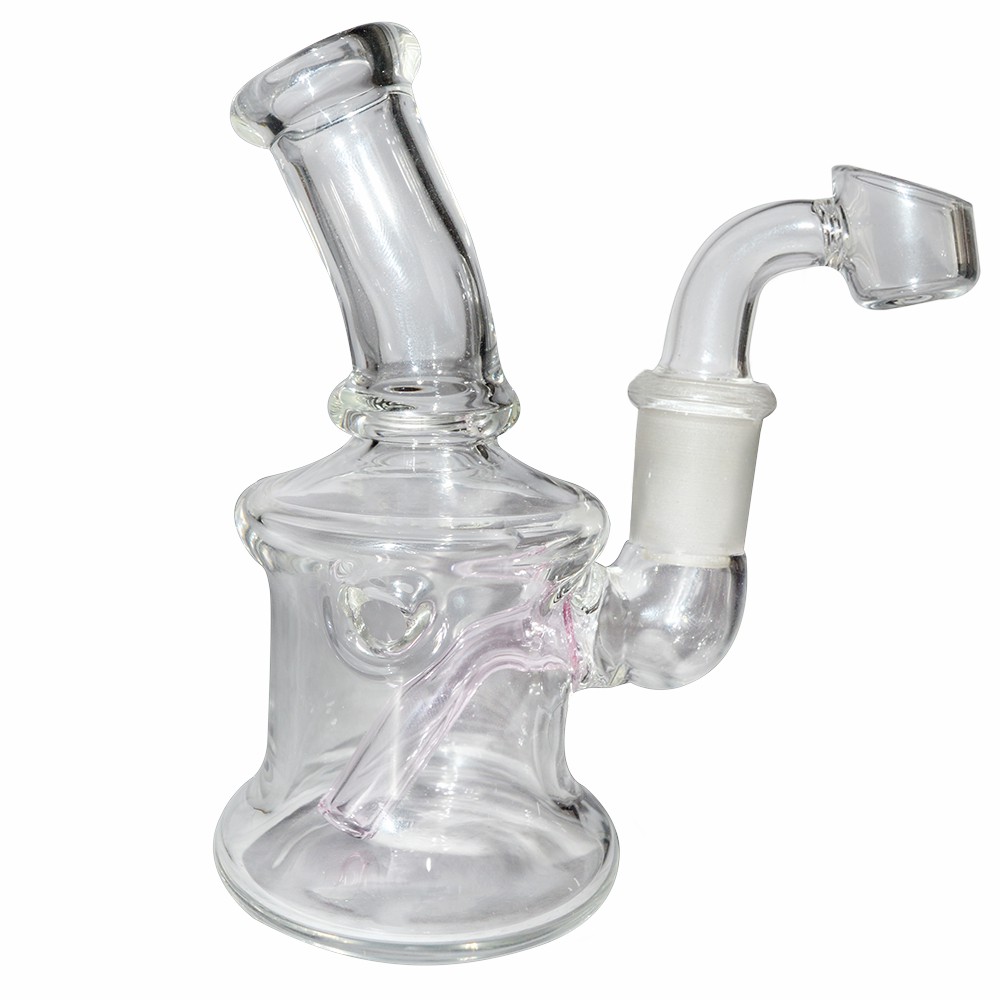 4 Inch Transparent Diffuser Glass Dab Bong With Banger 