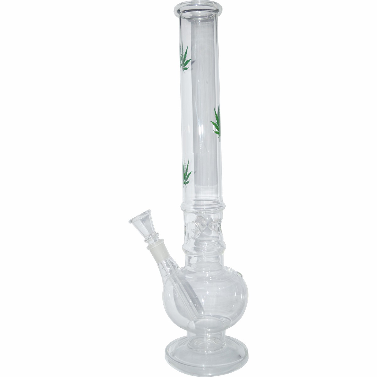 18inch Best Plain Glass Ice Bong With Sticker 