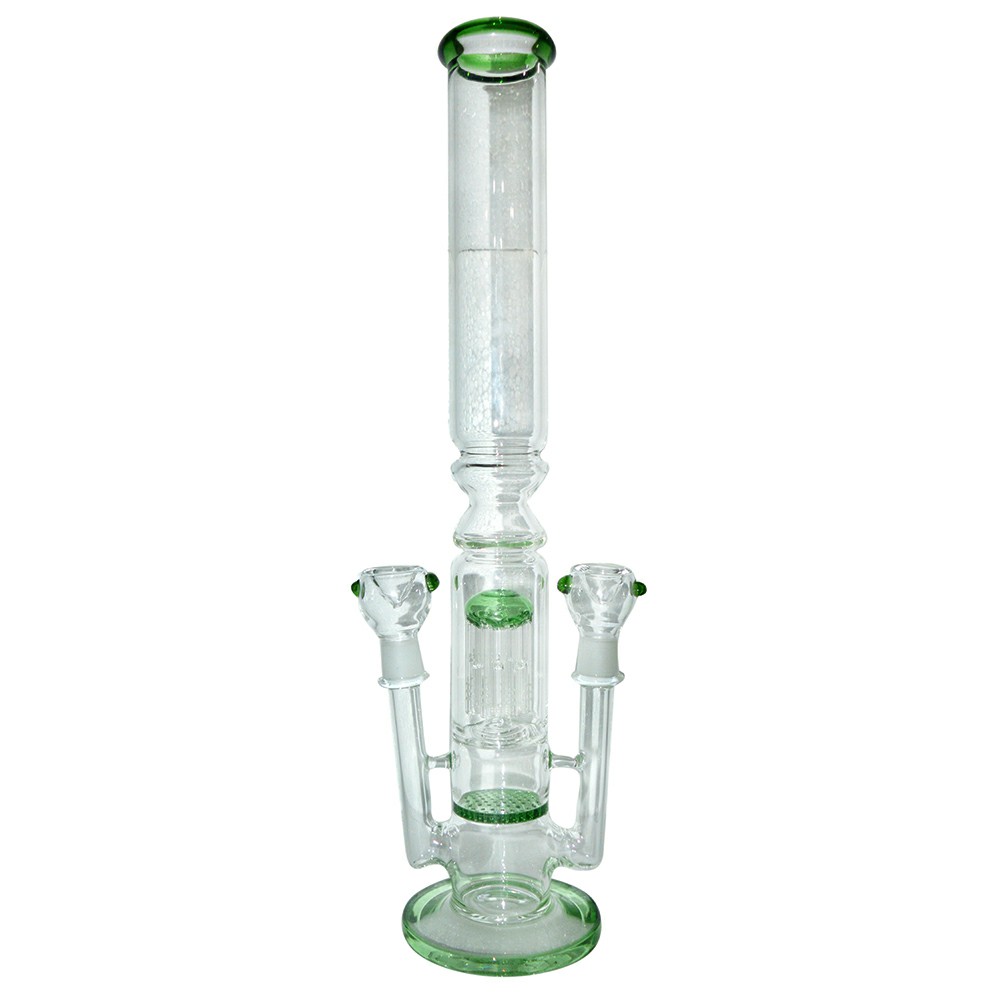 Traditnal Design 18 Inch Glass Ice Bong  