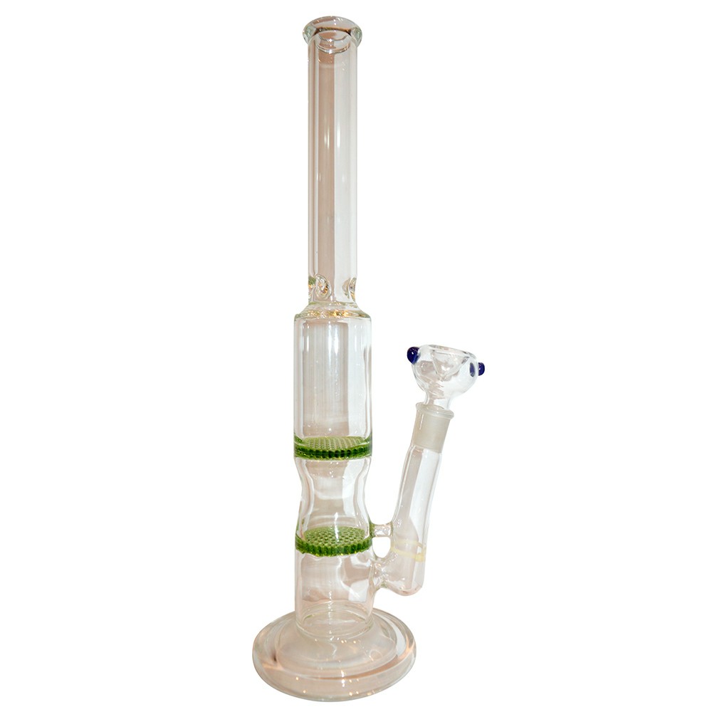 16 Inch Double honeycomb Glass Ice Bong