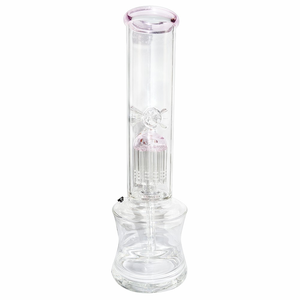 14 Inch Tambor Crystal  Glass Ice Bong 