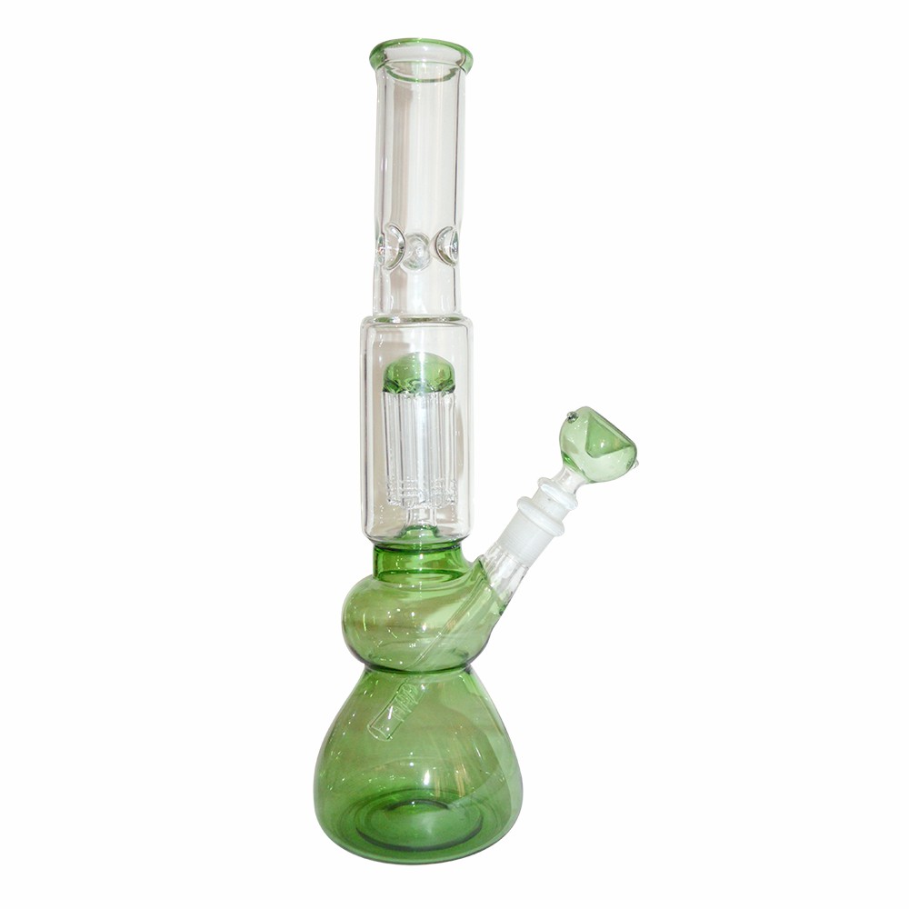 14 Inch Natural Color  Glass Ice Bong