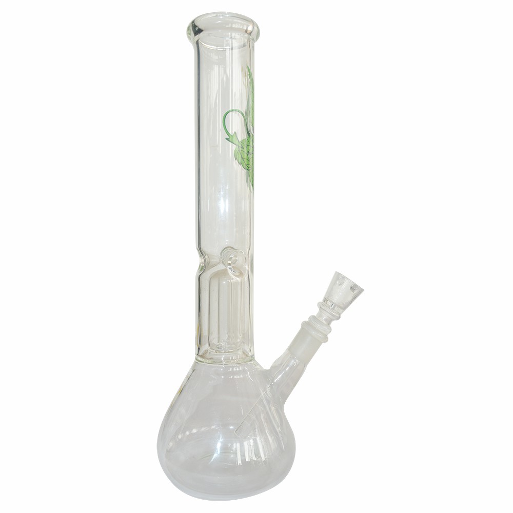 14 Inch Decal Print Glass Ice Bong 