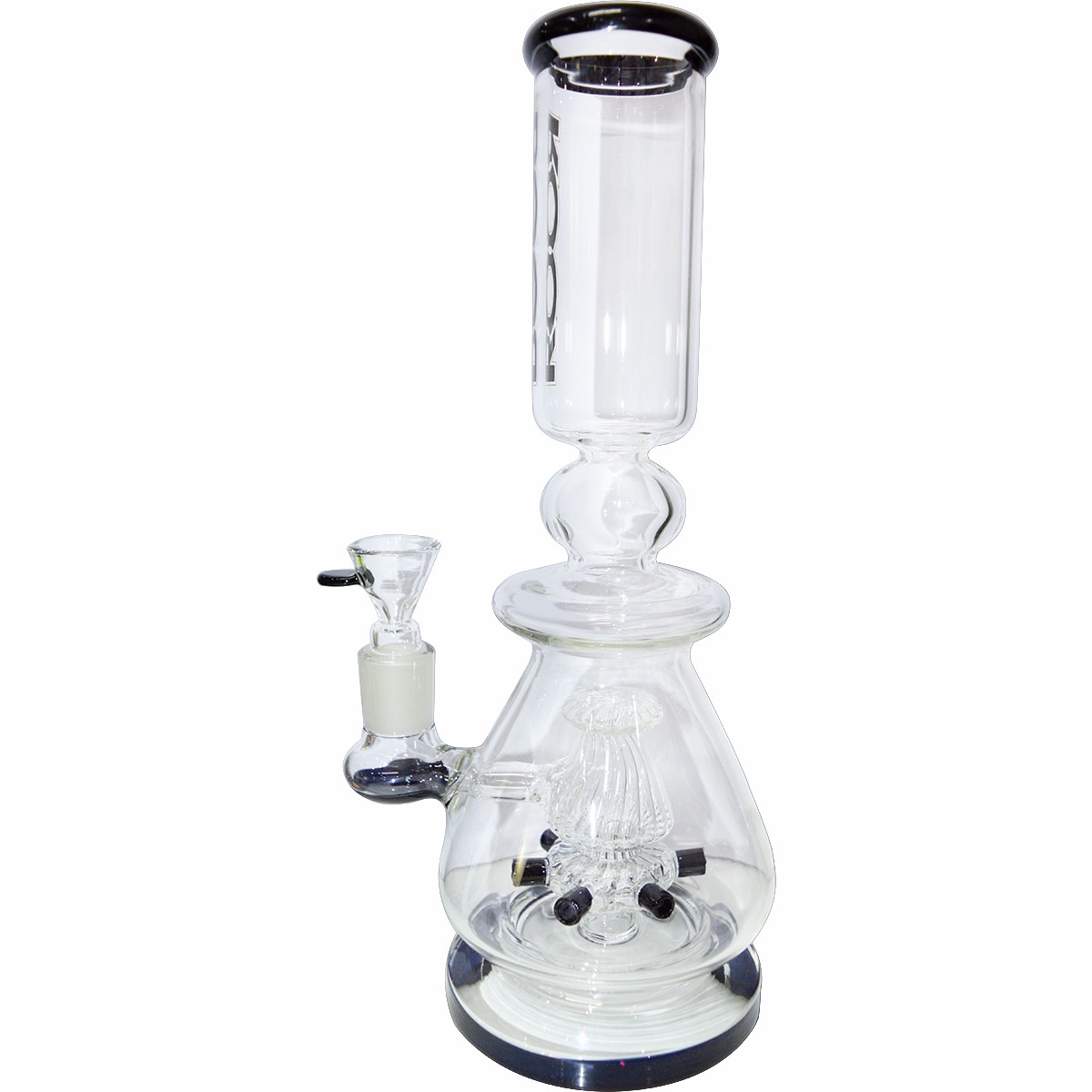 12 Inch Decal Print Glass Ice Bong