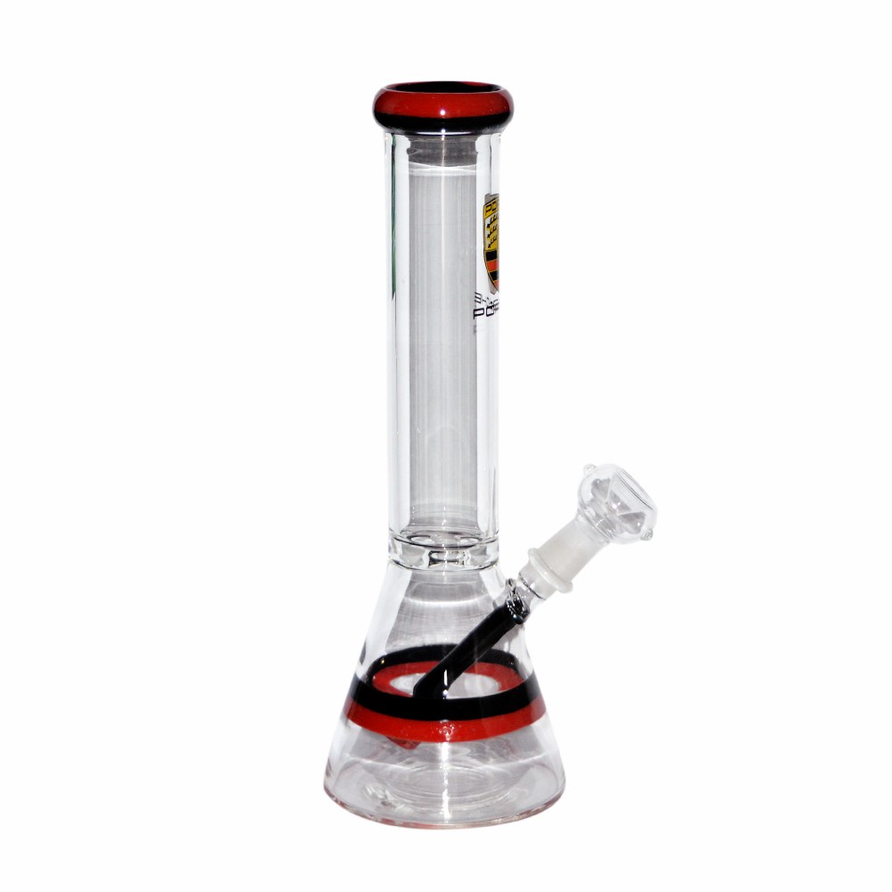 11 Inch Decal Print Glass Ice Bong 