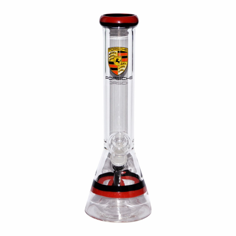 11 Inch Decal Print Glass Ice Bong 