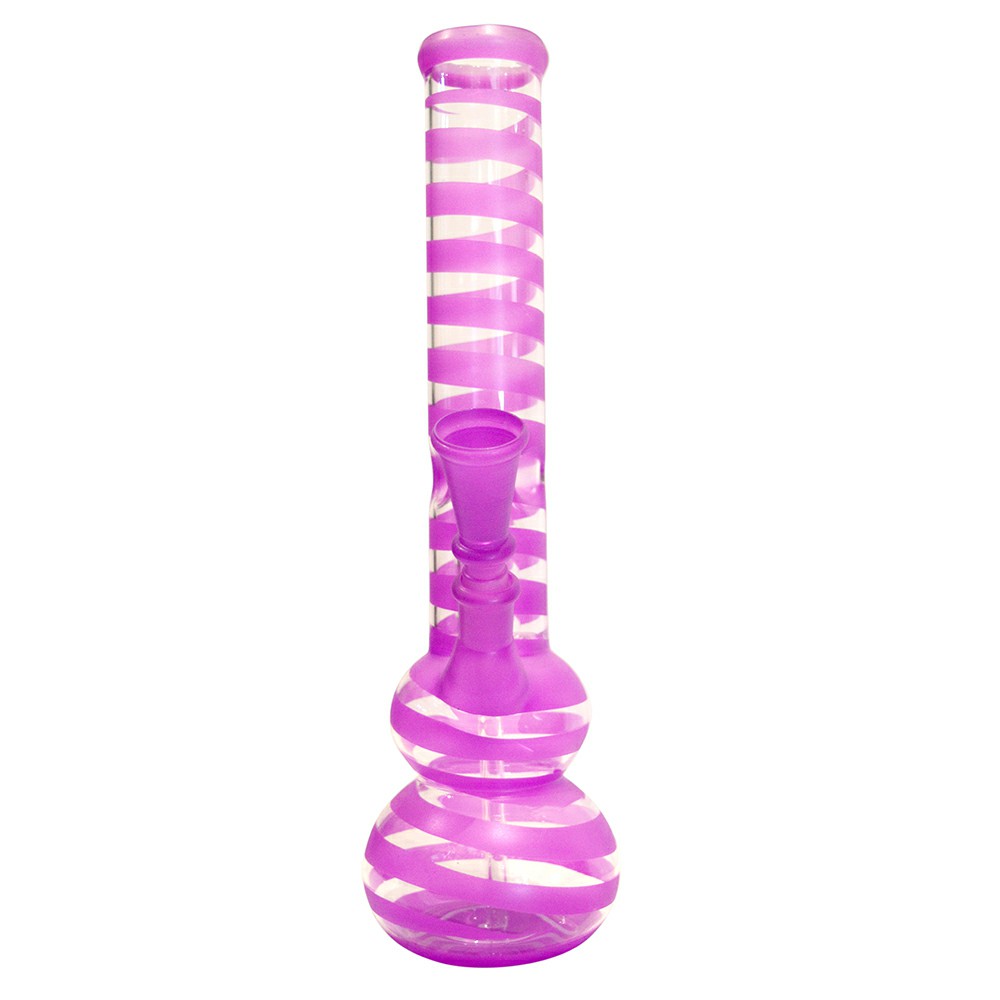 12 Inch Printed Color Glass Ice Bong 