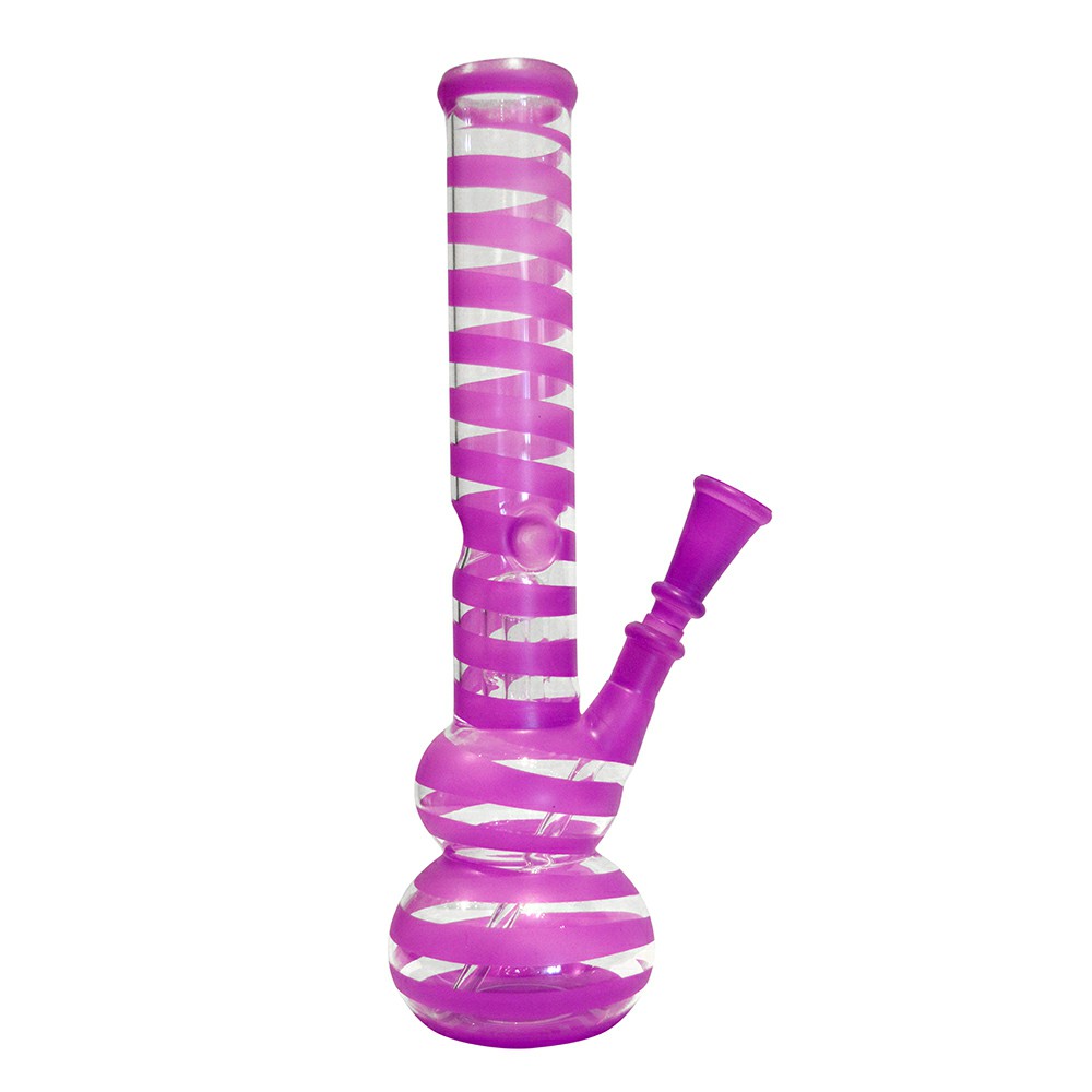 12 Inch Printed Color Glass Ice Bong 