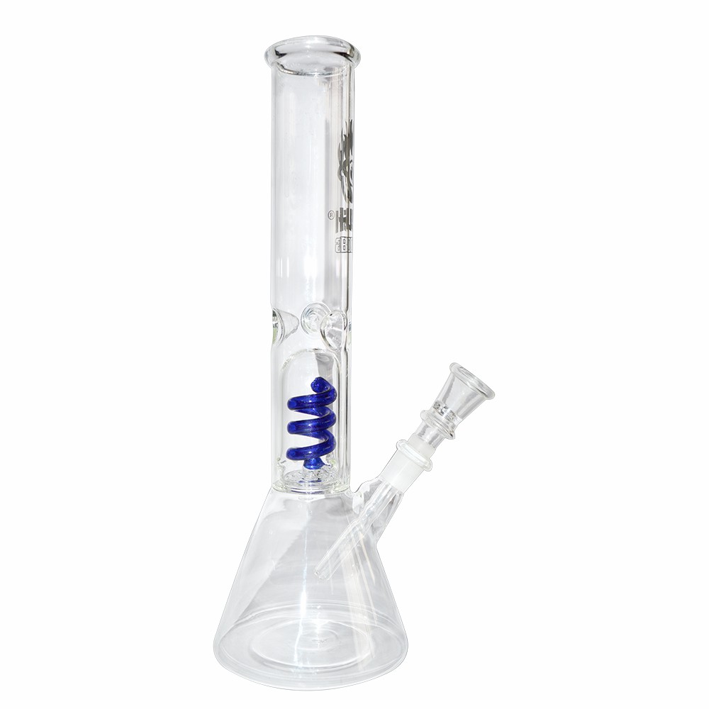 12 Inch Decal Print ring Glass Ice Bong  