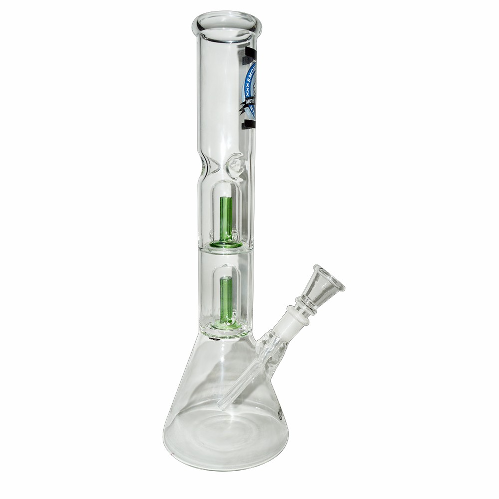 12 Inch Double Percolator With Decal Print  Bong  